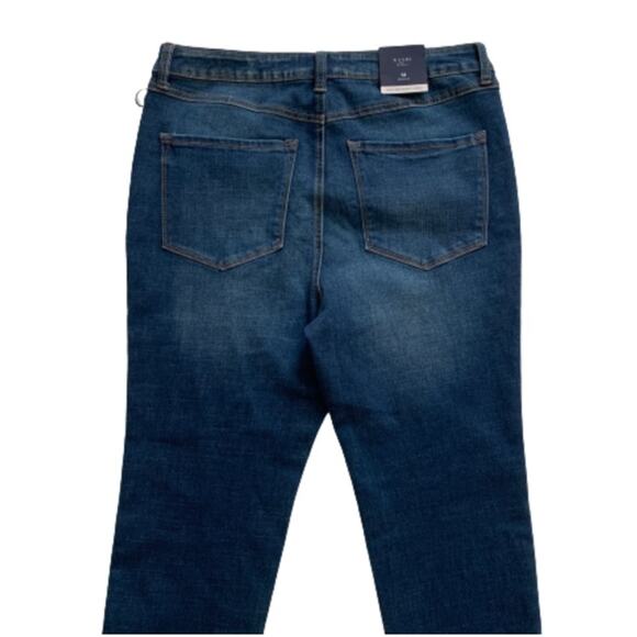 Kaari Blue Jeans Button Fly High Rise Frayed Hem Skinny Ankle Jeans Size 14 NEW - Picture 8 of 14